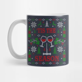 Wine Lover Wine Drinking Funny Ugly Christmas Sweater Party Mug